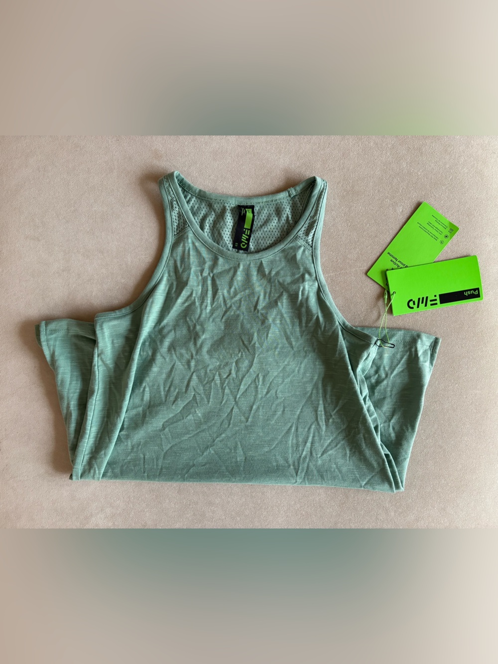 FWD High-Neck Tank Top in Sage Green